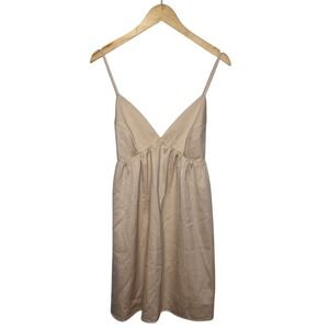 NWT Anthropologie Harlyn Beige Satin Slip Dress Chemise‎
